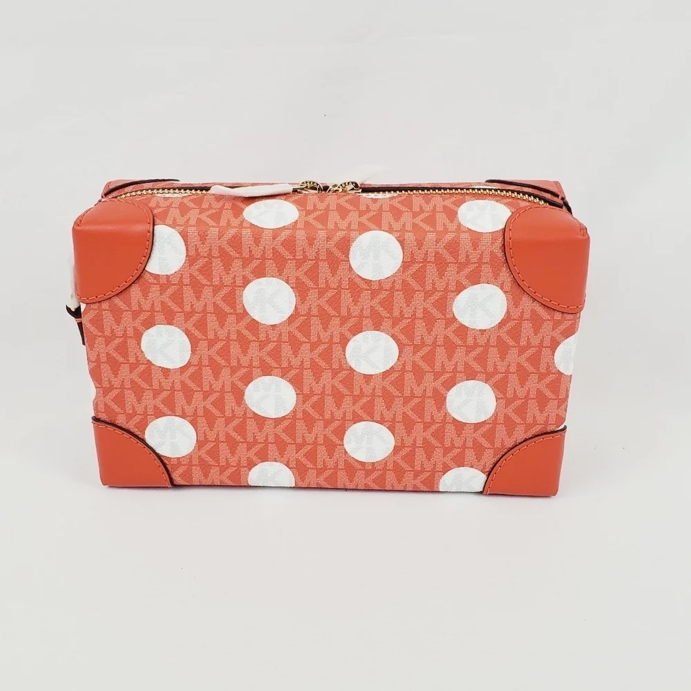Michael Kors Jeanie Polk Dot Signature Logo Trunk Crossbody Bag